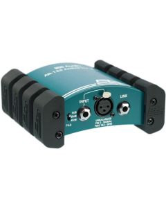 DI Box attiva BSS AR-133 professionale con corpo in alluminio blu
