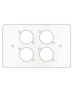 MD Italy Placca bianca per scatola 503 per 4 connettori D-type